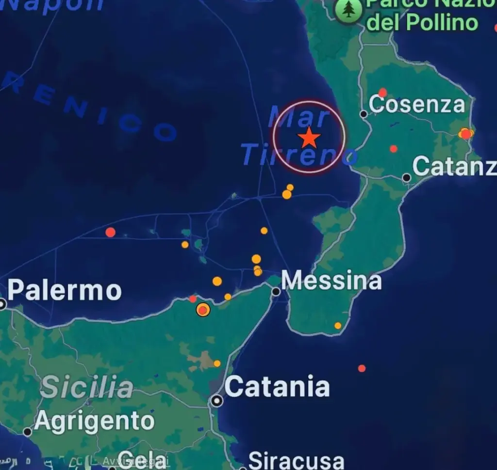 Terremoto di magnitudo 6.2 in Calabria: avvertito anche a Palermo e in tutta la Sicilia