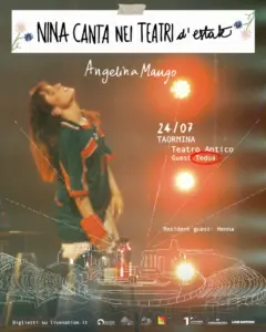 Fondazione Taormina Arte Sicilia, Angelina Mango al Teatro Antico con “Nina canta nei teatri d’estate”