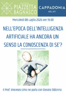 Intelligenza artificiale e conoscenza di sé: quale futuro per l’identità umana? Domani il confronto in piazzetta Bagnasco