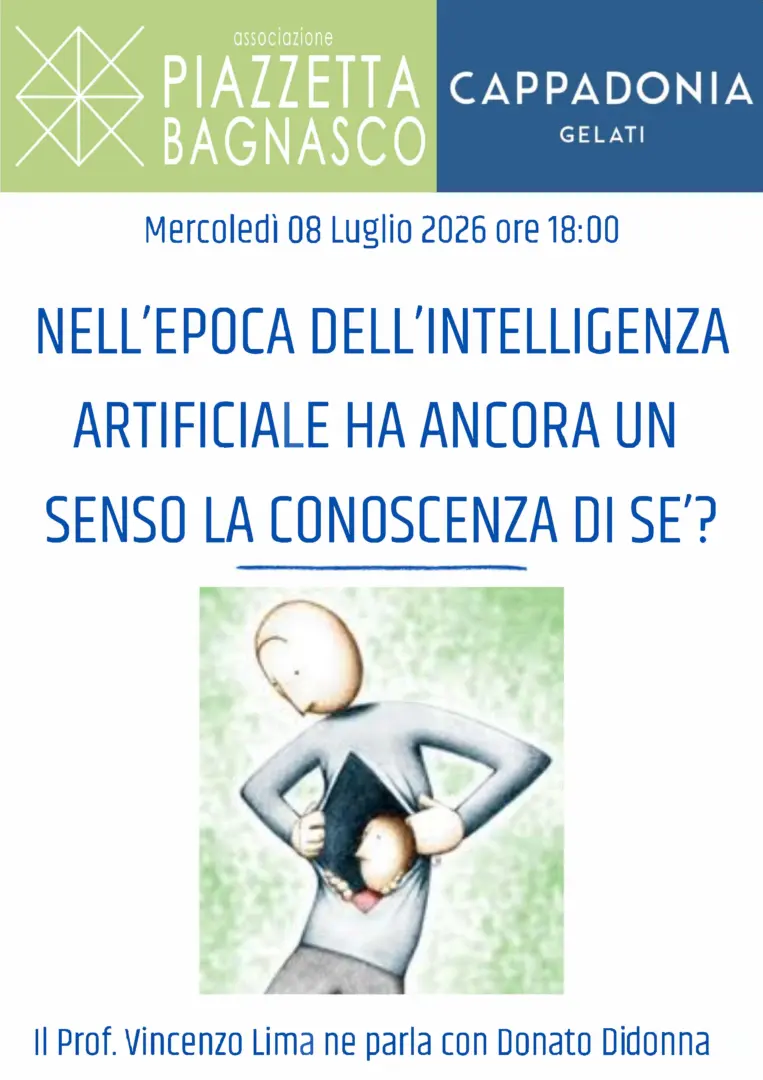 Intelligenza artificiale e conoscenza di sé: quale futuro per l’identità umana? Domani il confronto in piazzetta Bagnasco