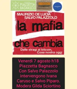 Salvo Palazzolo presenta in piazzetta Bagnasco “La mafia che cambia”