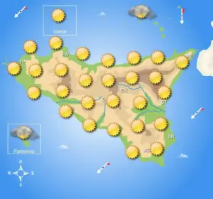 Meteo Sicilia di lunedì 10 agosto