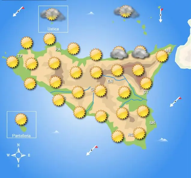 Meteo Sicilia di martedì 18 agosto