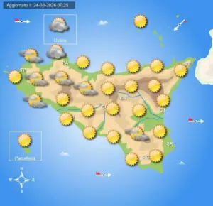 Meteo Sicilia di martedì 25 agosto