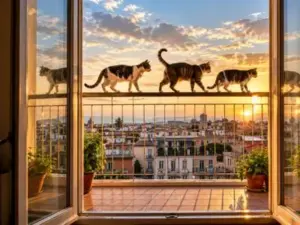 È giusto impedire ai gatti di uscire in balcone? Cosa rischiano davvero