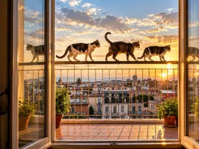 È giusto impedire ai gatti di uscire in balcone? Cosa rischiano davvero