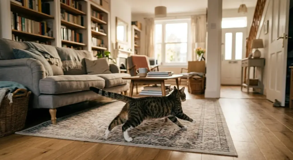 Perché il gatto corre come un pazzo per casa all’improvviso