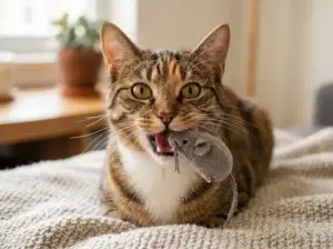 Perché i gatti portano i loro giochi nel letto o davanti alla porta: cosa vogliono dirci