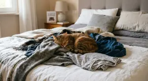 Perché alcuni gatti amano dormire sulle nostre cose
