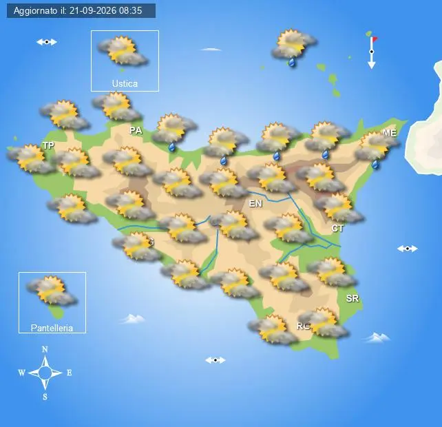 Meteo Sicilia di martedì 22 settembre