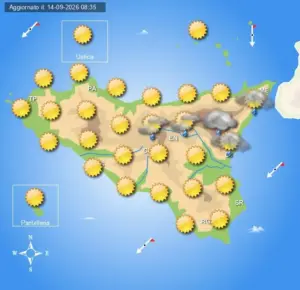 Meteo Sicilia di martedì 15 settembre