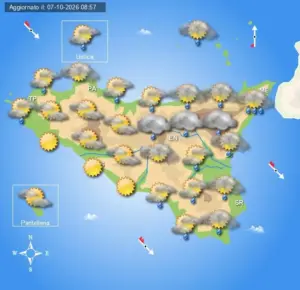 Meteo Sicilia di martedì 13 ottobre