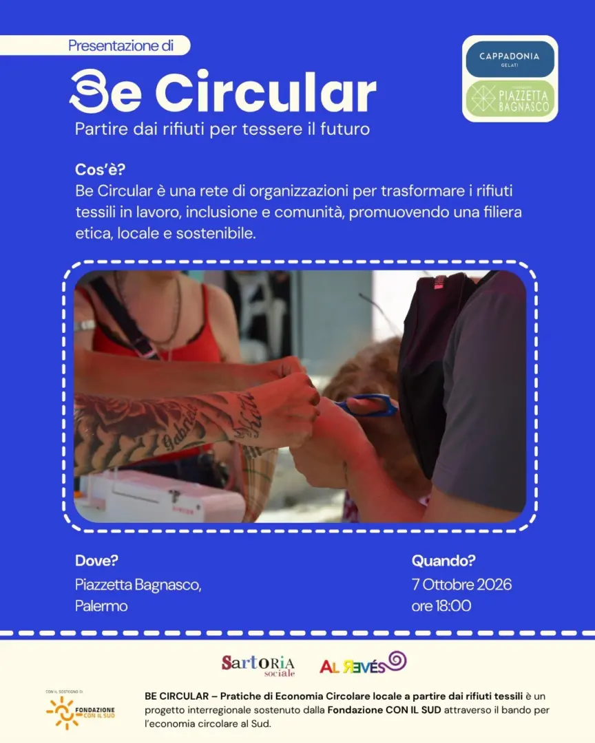 Trasformare i rifiuti in prodotti tessili. Se ne parla mercoledì 7 ottobre in piazzetta Bagnasco