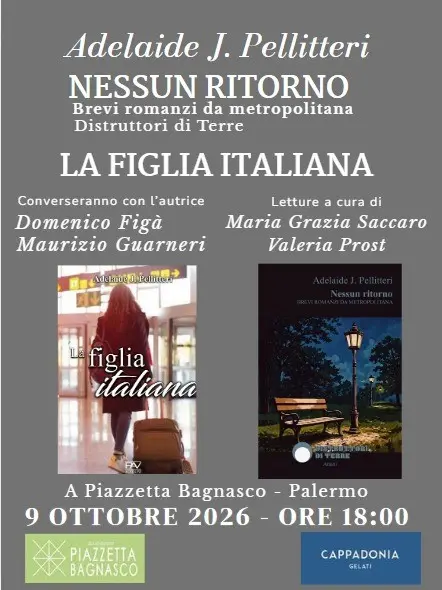 In piazzetta Bagnasco, venerdì 9 ottobre, la delicatezza della narrazione di Adelaide J. Pellitteri.