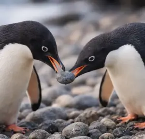 Pinguini e sassolini: quando una pietra diventa parte del corteggiamento