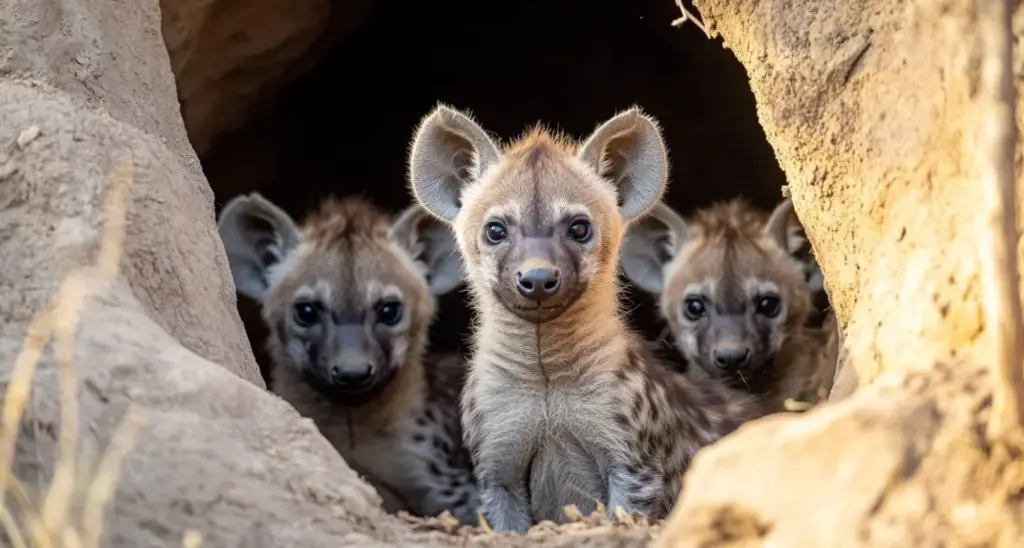 L’asilo delle iene: i cuccioli crescono in una tana condivisa