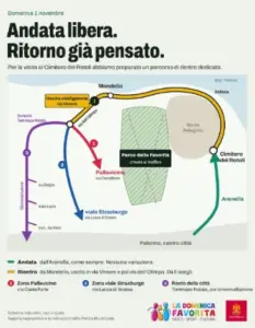 Palermo, Favorita e cimiteri: strade chiuse e divieti l’1 e 2 novembre