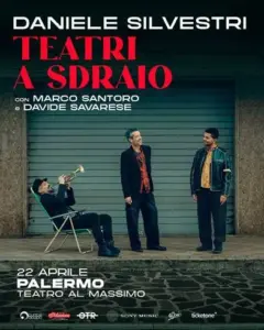 Daniele Silvestri rilancia “Teatri a sdraio”: in concerto il 22 aprile a Palermo, Teatro al Massimo