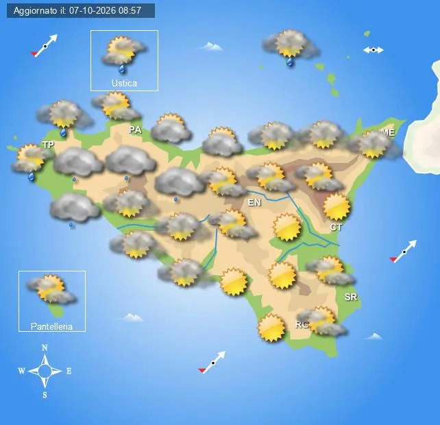 Meteo Sicilia di sabato 10 e domenica 11 ottobre